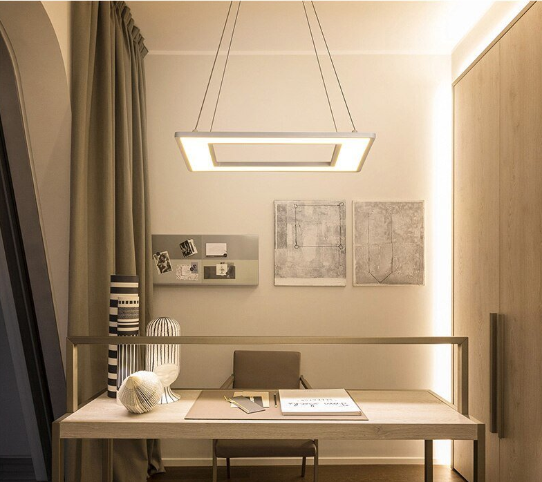 Waku – Suspended Aluminium LED Frame Light