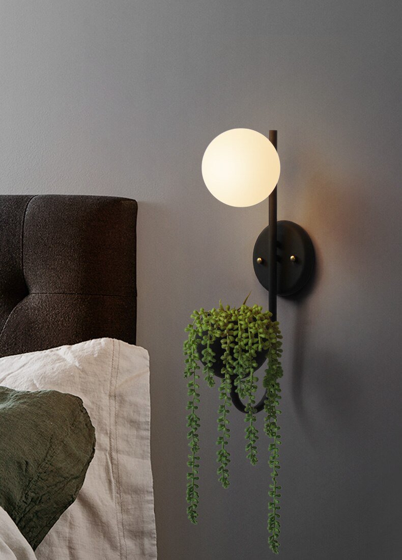 Kaimo – Iron and Glass Planter Wall Light