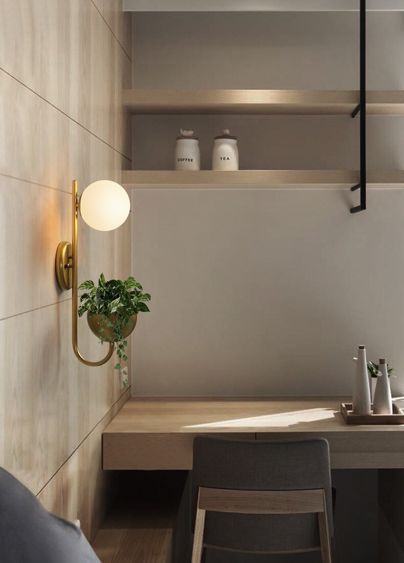 Kaimo – Iron and Glass Planter Wall Light