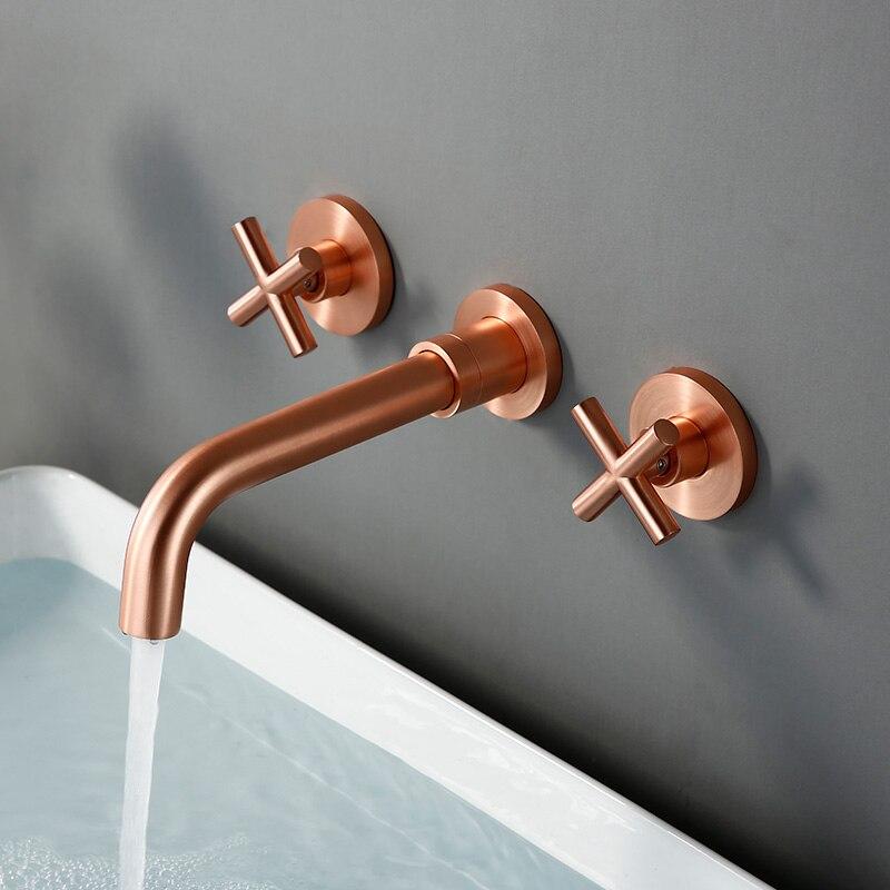Quarry – Wall-Mounted Cross-Handle Basin Faucet