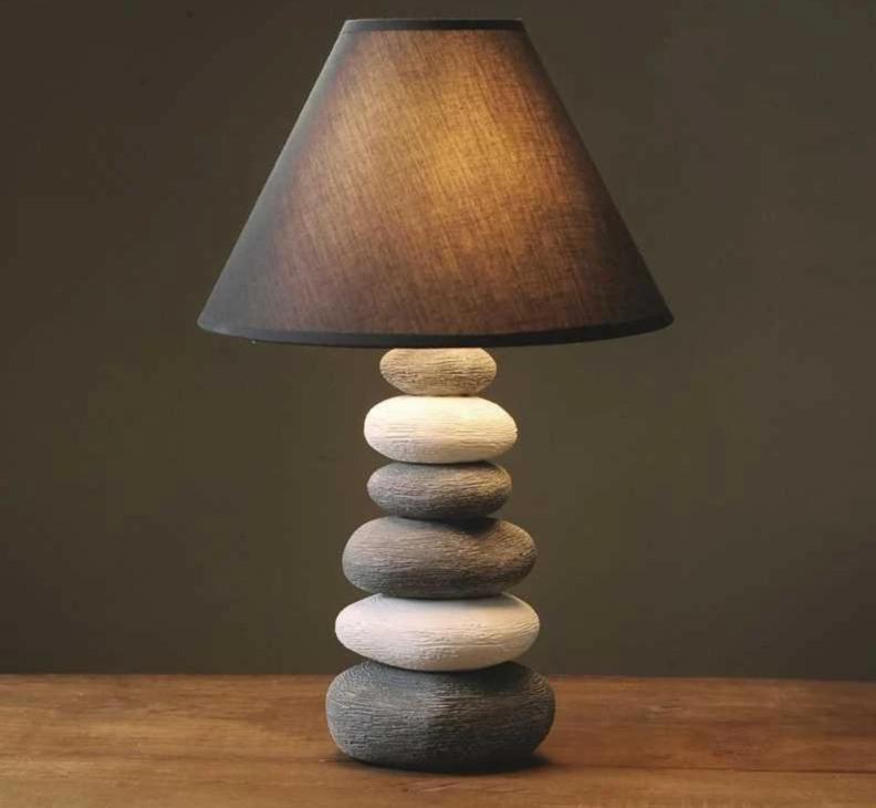 Cairn – Stacked Ceramic Stone Table Lamp