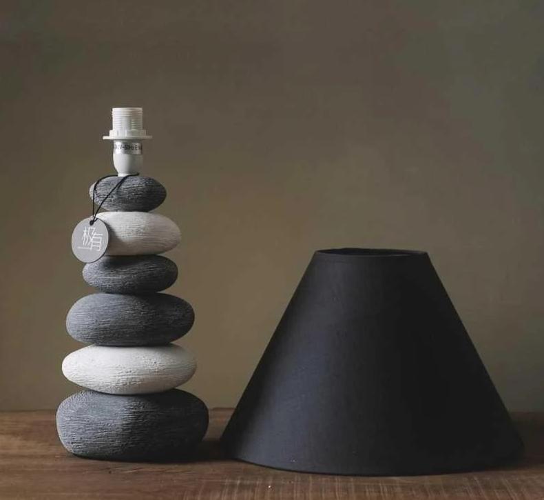 Cairn – Stacked Ceramic Stone Table Lamp