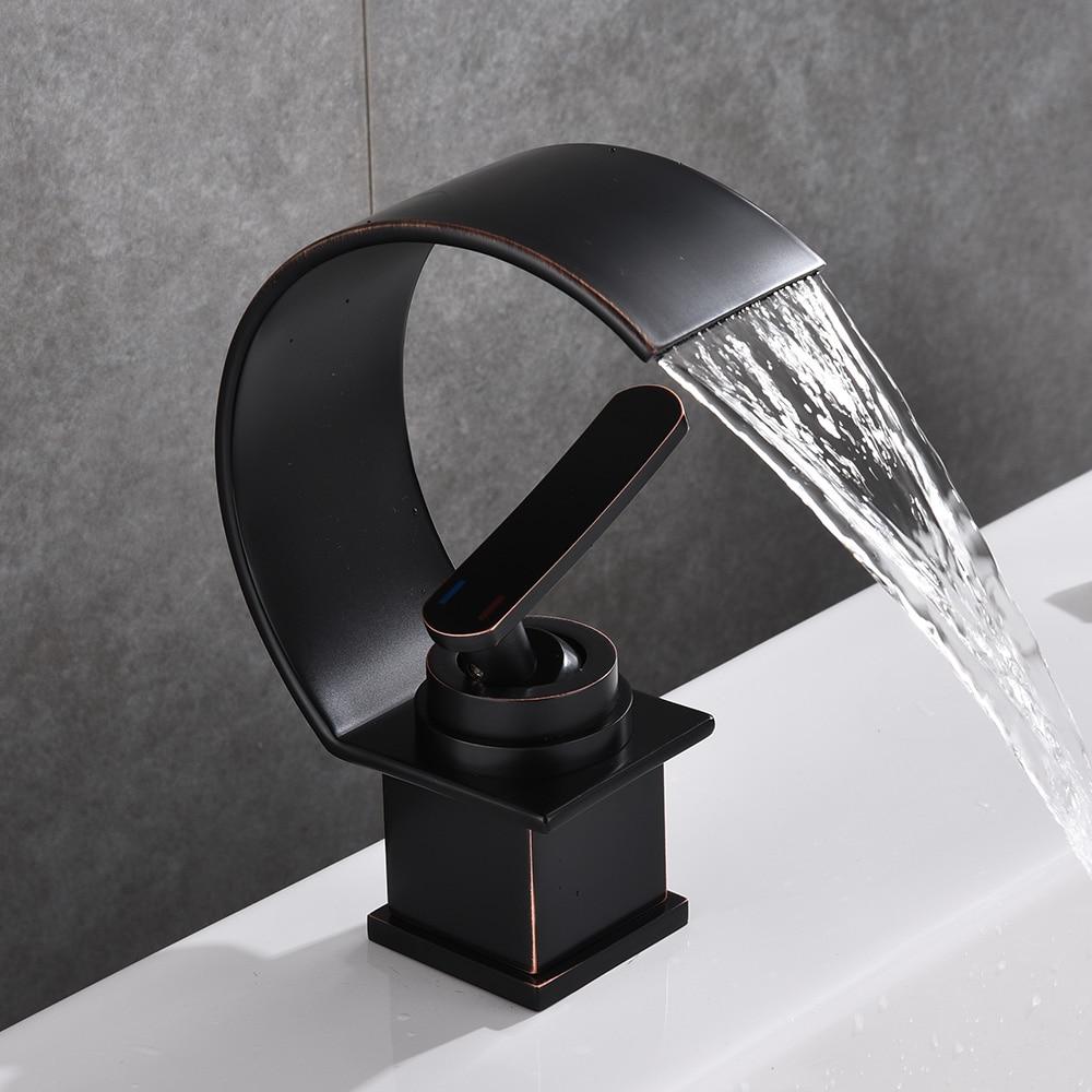 Sluice – Bronze Waterfall Single-Handle Basin Tap