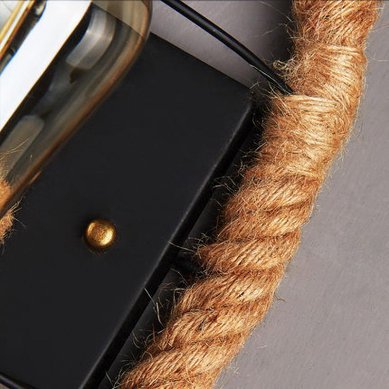 Hawser – Hemp Rope-Wrapped Iron Wall Light