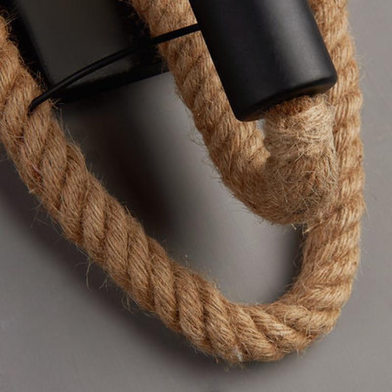 Hawser – Hemp Rope-Wrapped Iron Wall Light
