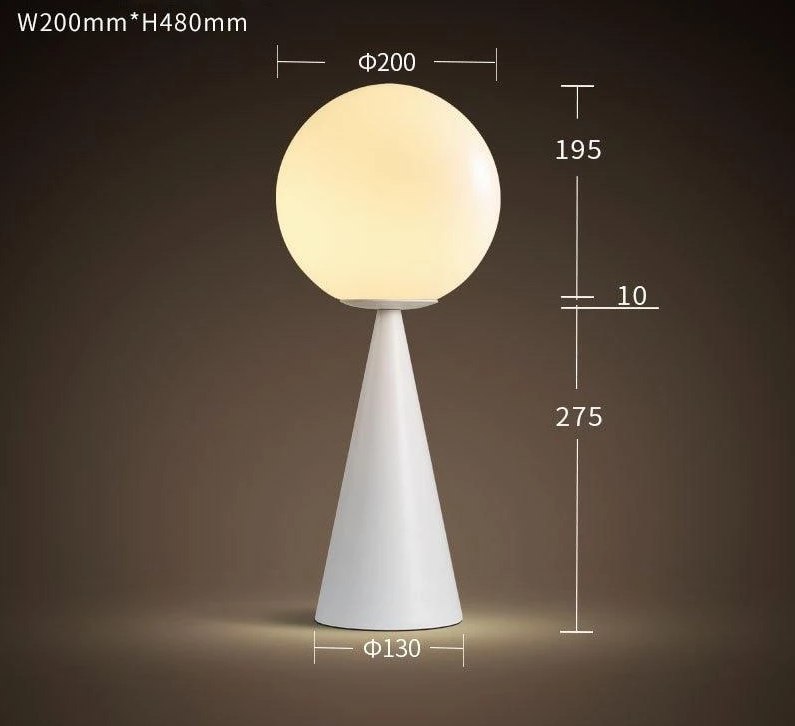 Obelisk – Metal & Glass Cone Table Lamp