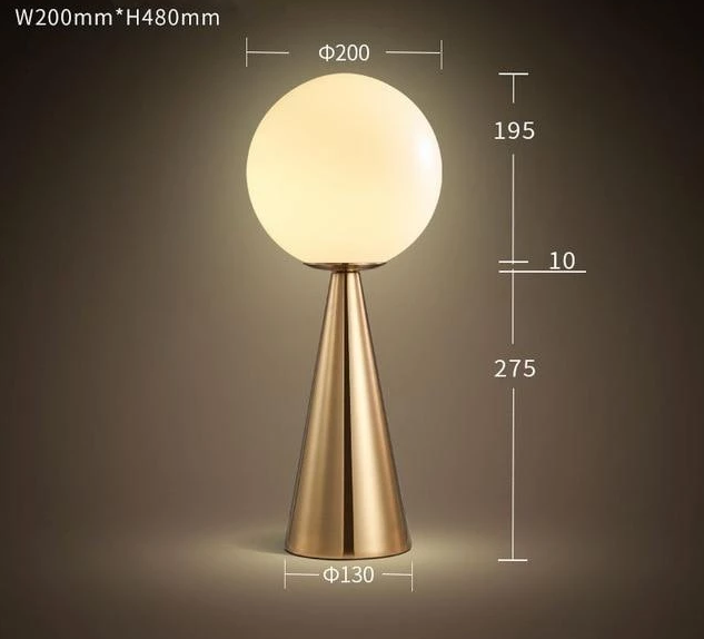 Obelisk – Metal & Glass Cone Table Lamp