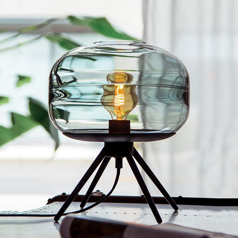 Tripod – Glass Dome Table Lamp on Iron Tripod