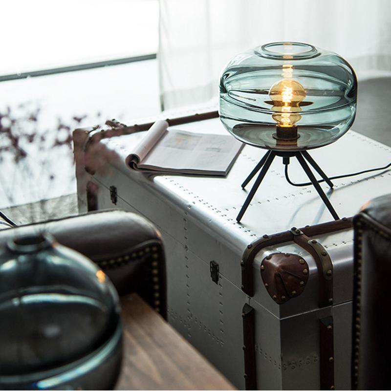 Tripod – Glass Dome Table Lamp on Iron Tripod