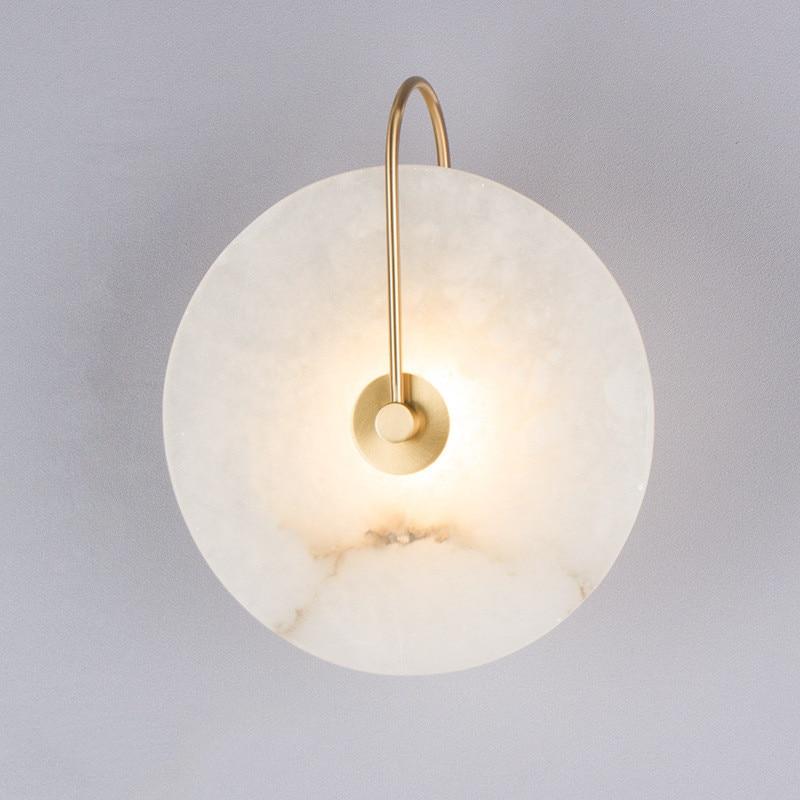 Medallion – Marble-Effect Circular Iron Wall Light