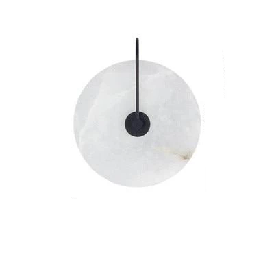 Medallion – Marble-Effect Circular Iron Wall Light