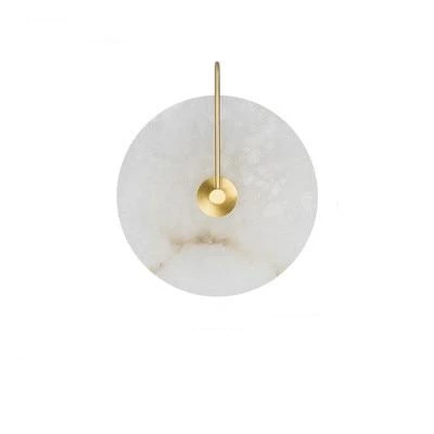 Medallion – Marble-Effect Circular Iron Wall Light